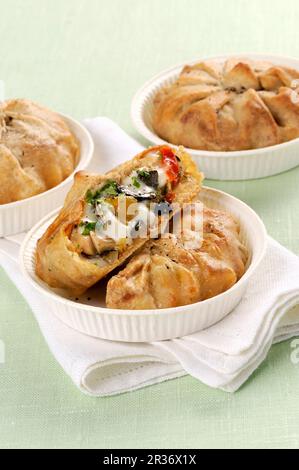 Pastries filled with mixed vegetables Stock Photo