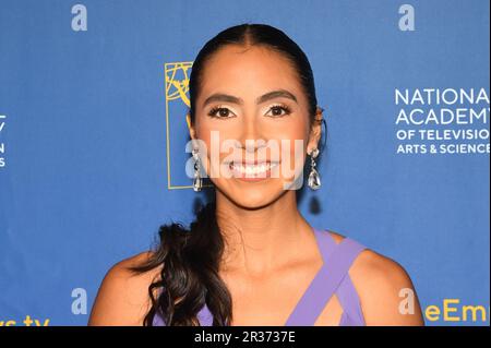 New York, USA. 22nd May, 2023. Diana Flores walking the red carpet at the 44th Annual Sports Emmy Awards held at Jazz at Lincoln Center's Frederick P. Rose Hall in New York, NY on May 22, 2023. (Photo by Efren Landaos/Sipa USA) Credit: Sipa USA/Alamy Live News Stock Photo