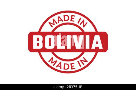 Made In Bolivia Rubber Stamp Stock Vector