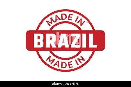 Made In Brazil Rubber Stamp Stock Vector