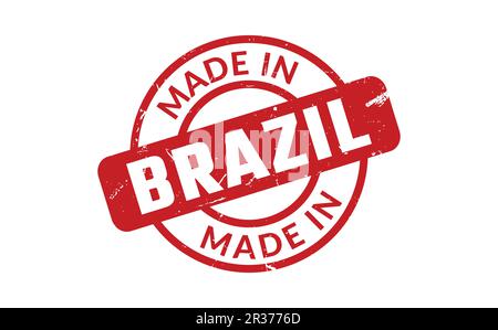 Made In Brazil Rubber Stamp Stock Vector