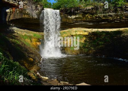 Minnehaha Waterfalls in Minneapolis, Minnesota Stock Photo