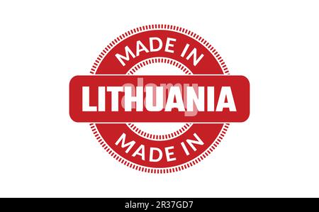 Made In Lithuania Rubber Stamp Stock Vector