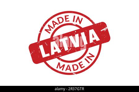 Made In Latvia Rubber Stamp Stock Vector