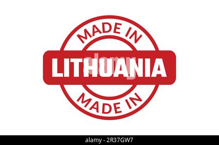 Made In Lithuania Rubber Stamp Stock Vector