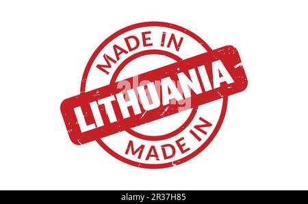 Made In Lithuania Rubber Stamp Stock Vector