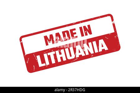 Made In Lithuania Rubber Stamp Stock Vector