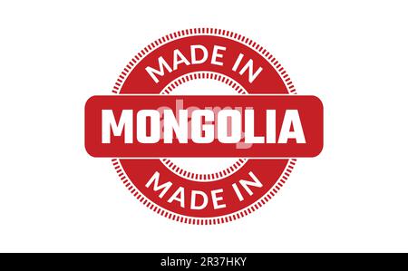 Made In Mongolia Rubber Stamp Stock Vector
