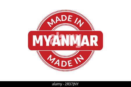 Made In Myanmar Rubber Stamp Stock Vector