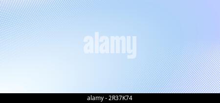 Halftone wave lines texture. White dotted stripes on light blue background. Warped and curved lines wallpaper. Sea water or air wind concept. Vector design template Stock Vector