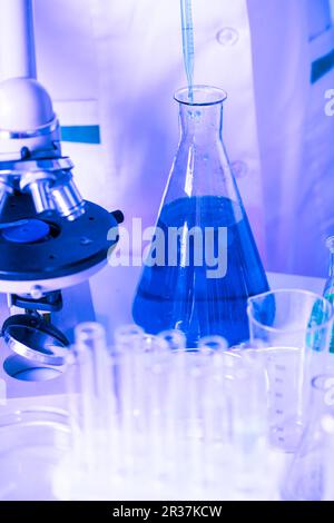 Diffusion in the flask Stock Photo