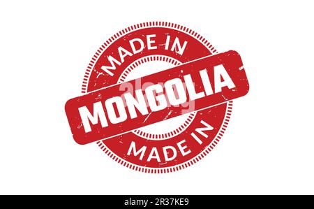 Made In Mongolia Rubber Stamp Stock Vector