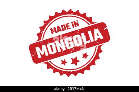 Made In Mongolia Rubber Stamp Stock Vector