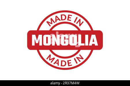 Made In Mongolia Rubber Stamp Stock Vector