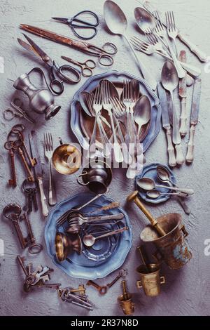 Vintage props collection Stock Photo