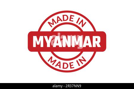 Made In Myanmar Rubber Stamp Stock Vector