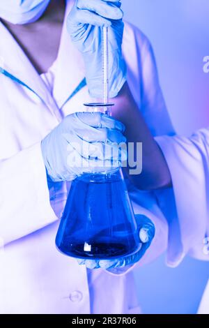 Diffusion in the flask Stock Photo