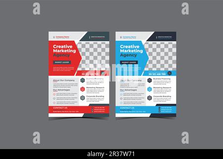 Corporate Flyer Design Template Stock Vector