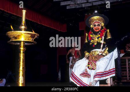 Koodiyattam, Kutiyattam, Sanskrit theatre performed in Kerala, India, Asia Stock Photo