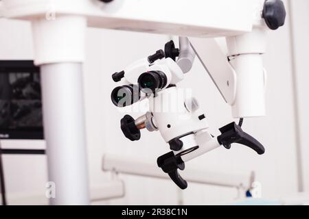 Medical surgery microscope Stock Photo