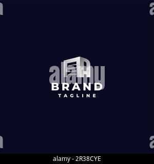 Simple and bold logo design of Storage Doors and Letter A. Minimalist and contemporary personal storage logo design. Designed by unifying the Storage Stock Vector