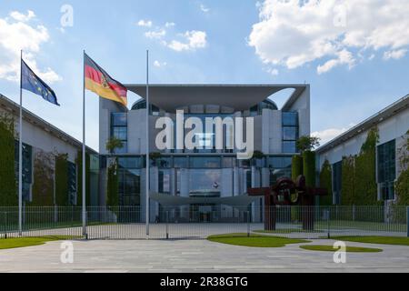 Berlin, Germany - June 03 2019: The German Chancellery (German: Bundeskanzleramt) is an agency serving the executive office of the Chancellor of Germa Stock Photo