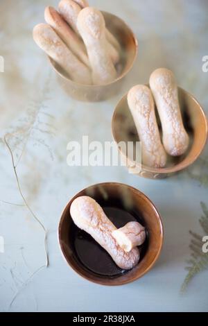 Homemade sponge biscuits Stock Photo