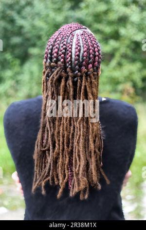 subculture, street style, youth hairstyles, close-up hairstyles Stock