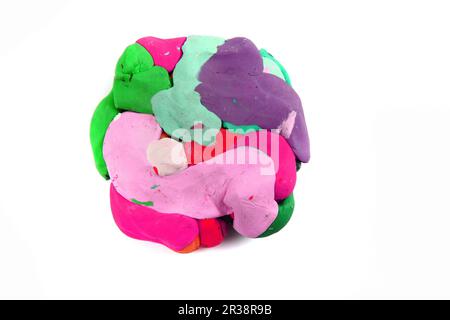 color plasticine isolated on the white background Stock Photo