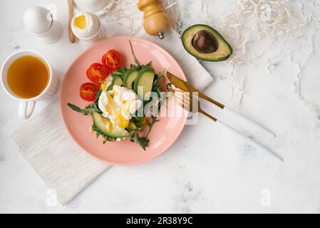 Avocado and egg sandwich Stock Photo