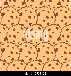 Cookie pattern seamless. Cookies background. Baby fabric texture Stock Vector