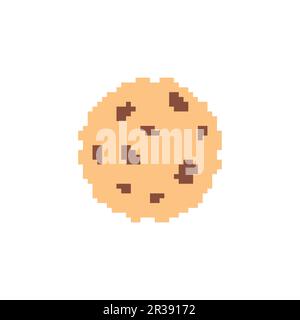 Cookies pixel art. 8 bit food. pixelated Vector illustration Stock ...