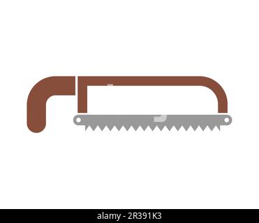 Hacksaw hand tool. Saw isolated. Vector illustration Stock Vector