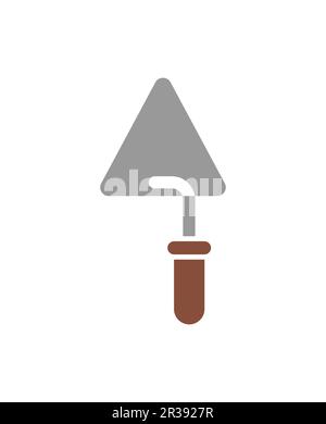 Trowel hand tool. putty knife isolated. Vector illustration Stock Vector