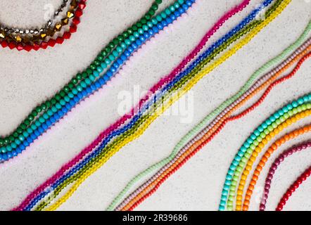 Sets for embroidery and jewelry making with beads Stock Photo