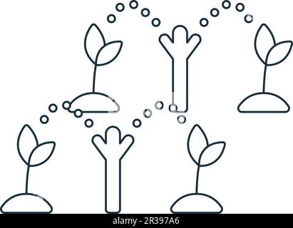 Irrigation automation icon. Monochrome simple sign from agriculture collection. Irrigation automation icon for logo, templates, web design and Stock Vector