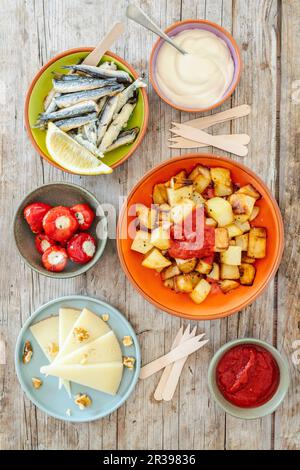 Assorted tapas (Spain) Stock Photo
