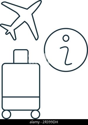 Tourist information icon. Monochrome simple sign from airport elements collection. Tourist information icon for logo, templates, web design and Stock Vector