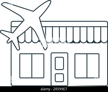 Duty free icon. Monochrome simple sign from airport elements collection. Duty free icon for logo, templates, web design and infographics. Stock Vector