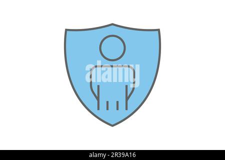 People insurance icon. insurance symbol, protection, safety, health. Two tone icon style design. Simple vector design editable Stock Vector