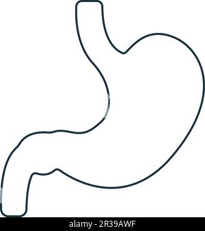 Stomach icon. Monochrome simple sign from anatomy collection. Stomach icon for logo, templates, web design and infographics. Stock Vector