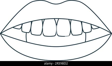 Mouth icon. Monochrome simple sign from anatomy collection. Mouth icon for logo, templates, web design and infographics. Stock Vector
