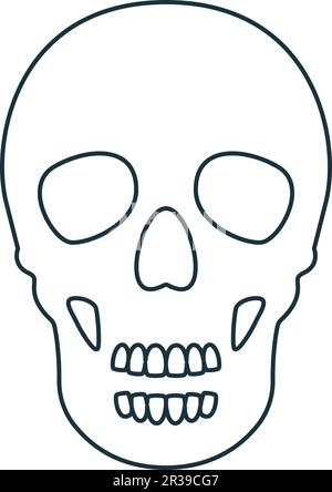 Skull icon. Simple element from digital disruption collection. Line ...