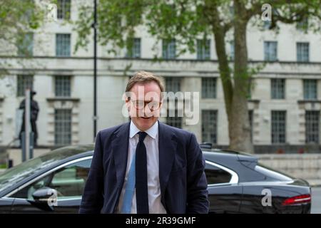 London, UK. 23rd May, 2023. Tom Tugendhat Minister for State Security arrives at the Cabinet Office for the the weekly Cabinet Meeting Credit: Richard Lincoln/Alamy Live News Stock Photo