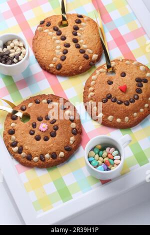 Sweet decorated cookies Stock Photo