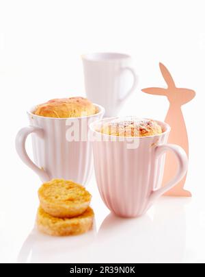 Carrot mug cakes for Easter Stock Photo