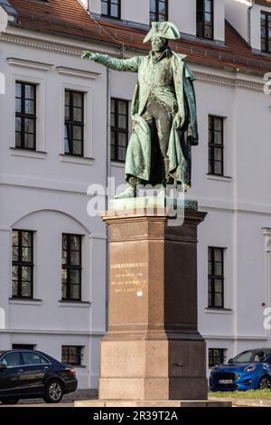 Vater Franz monument to Leopold III Frederick Franz, Duke of Anhalt-Dessau, St. John's Church, Dessau, Saxony-Anhalt, Germany, Europe. Stock Photo