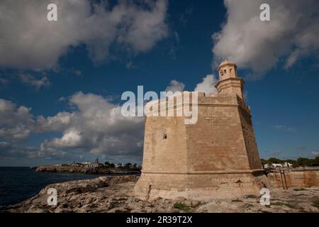 Castell de Sant Nicolau, siglo XVII. Puerto de Ciutadella.Menorca.Balearic islands.Spain. Stock Photo