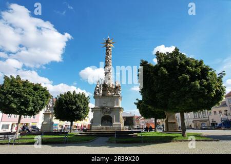 Vyskov is a town in the South Moravian Region of the Czech Republic,Europe,historic town centre is well preserved and is protected as urban monument Stock Photo