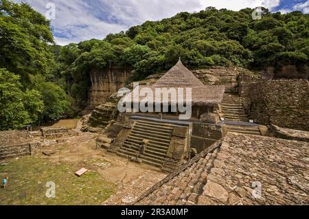 Aztec temple of Malinalco(s.XV).Malinalco. State of Morelos .Mexico. Stock Photo